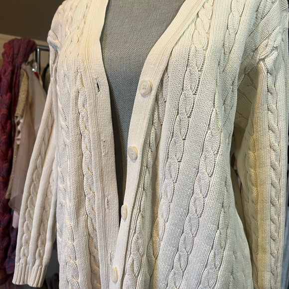 Lands' End Sweaters - Chunky Cable Knit Cardigan